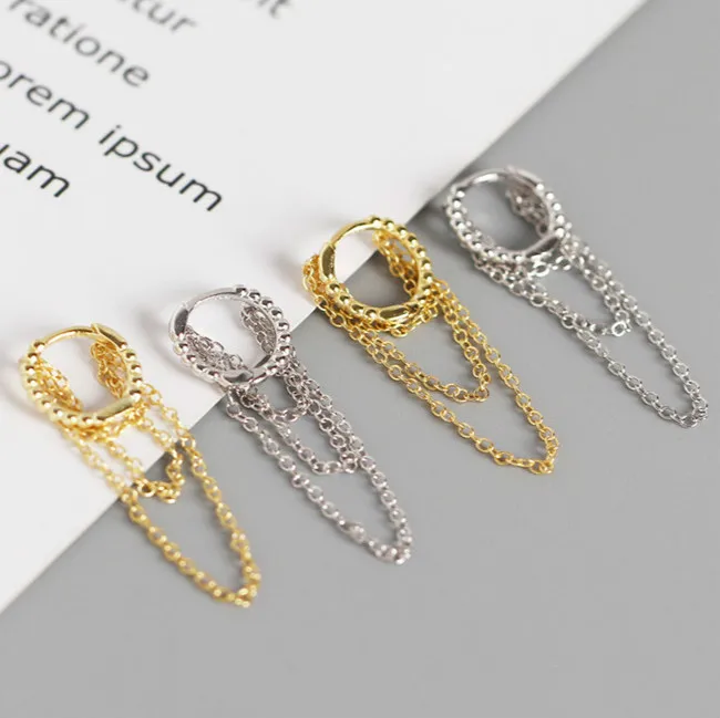 Женские серьги 925 пробы серебряные серьги персонализированные модные серьги с кисточками женские круглые ювелирные изделия подарок девушке