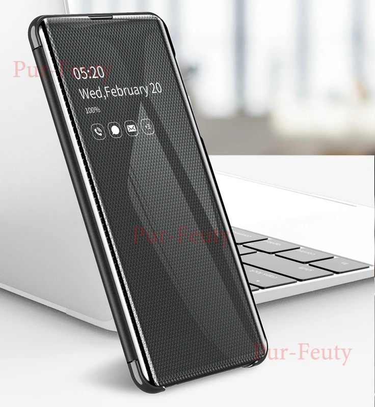 Чехол для huawei mate 20 HMA L09 L29 прозрачный зеркальный вид умный держатель-книжка защита милый чехол для huawei mate 20 HMA-L09 HMA-L29