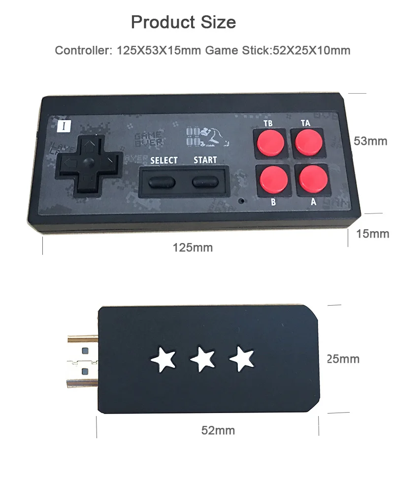 USB беспроводной портативный ТВ Видео игровая консоль встроенный 621 классические игры 8 бит мини видео консоль HDMI выход рождественские подарки
