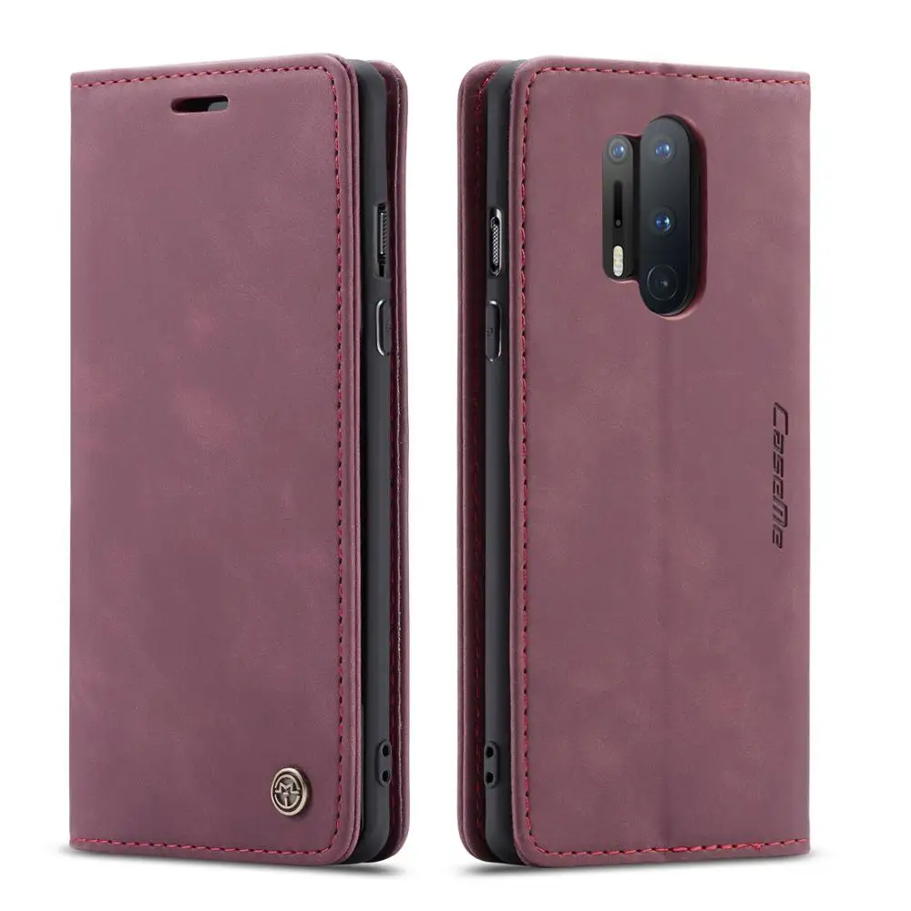 

for OnePlus 8 7 Vintage Matte PU Leather Magnetic Phone Case Card Holder Retro Flip Wallet Cover for OnePlus 8 Pro 7 Pro