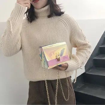 

Shoulder Messenger Crossbody Bag For 2019 New Women Bag Lady Transparent Laser Beach Bag Lovely Evening Handbag