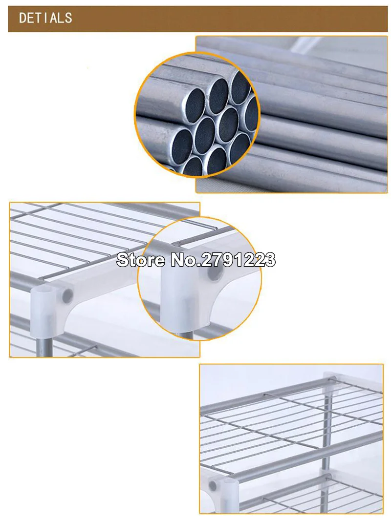 2 Layers Stainless Steel Rack for Bathroom Kitchen Microwave Oven Storage