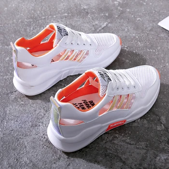 

Women Outdoor Sport Sandals Female Brand Running Shoes Girls Thick Platform Breathable Hollowed Mesh Training Shoes Sneakers
