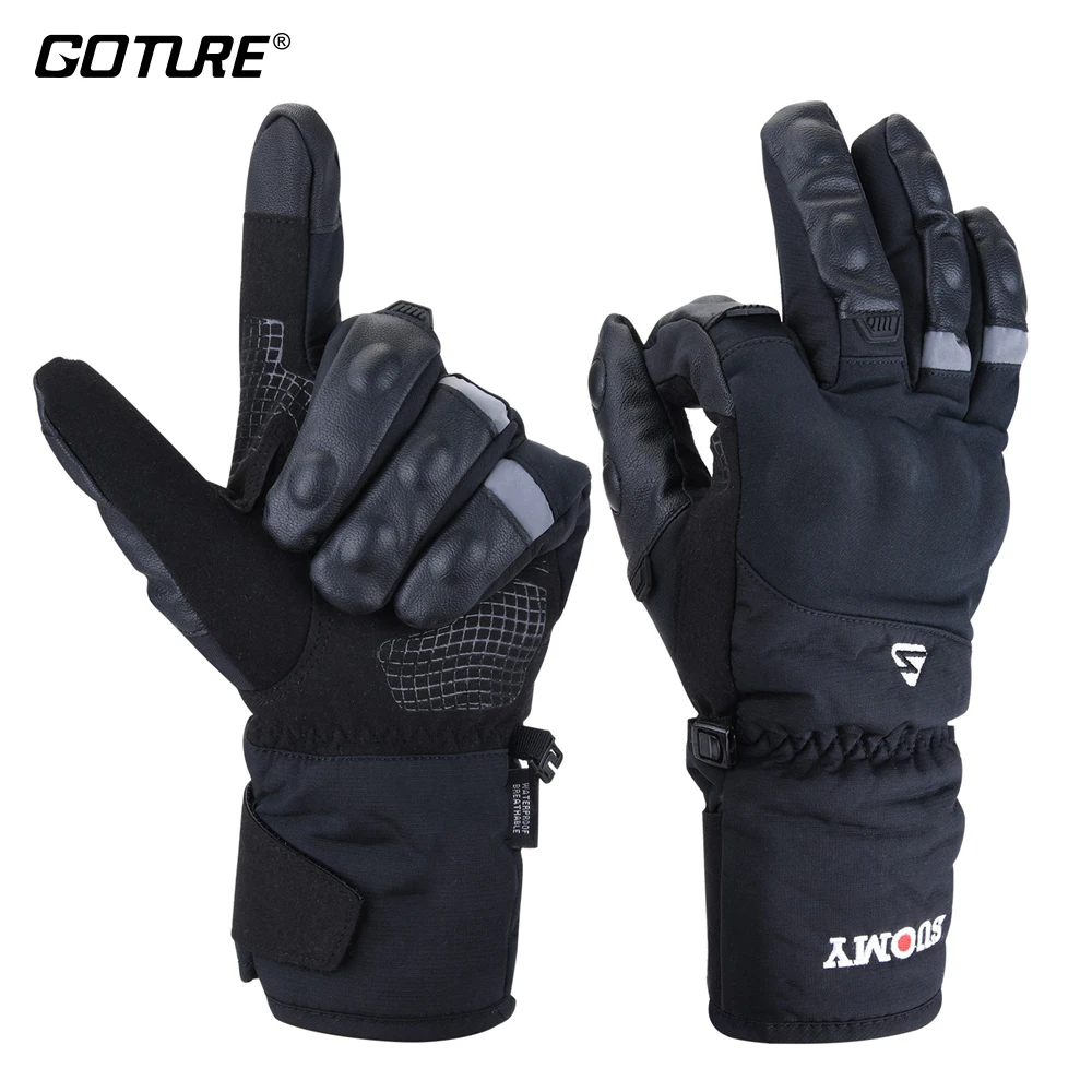 Зимние мужские велосипедные перчатки для езды на мотоцикле водонепроницаемые с