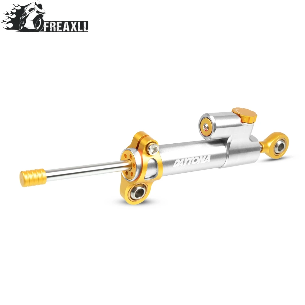 Gold-Silver Мото CNC мотоцикл рулевой демпфер Стабилизатор Линейный Обратный контроль безопасности для Triumph DAYTONA T595 955i Daytona 675 R - Цвет: Gold-Silver