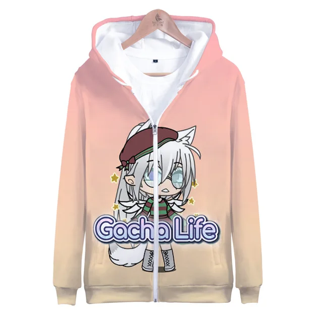 Hoodies Anime Gacha Life para homens e mulheres, pulôver 3D Game