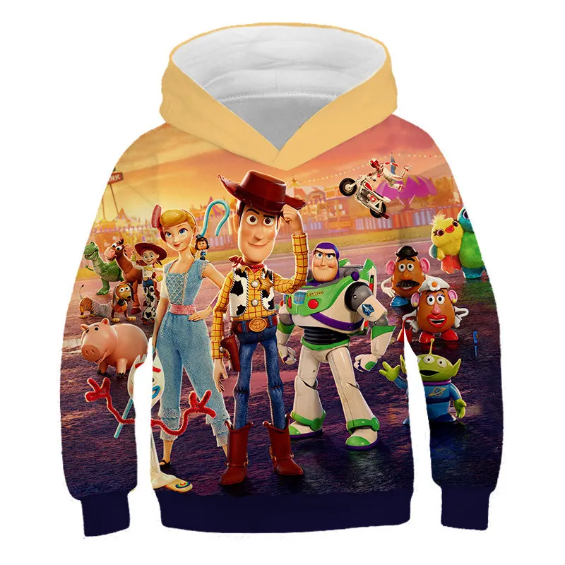 Новинка года; детская толстовка с объемным рисунком из мультфильма «Toy Story 4 Woody»; симпатичное худи с 3D принтом для мальчиков и девочек; детская одежда с героями мультфильмов; Толстовка - Цвет: TNT-793