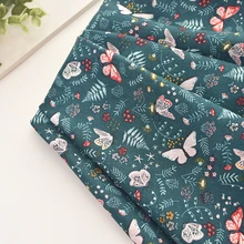 145x50 см Ткань хлопок Бабочка Цветы Ткань Одежда платье Детская одежда ручной работы DIY ткань