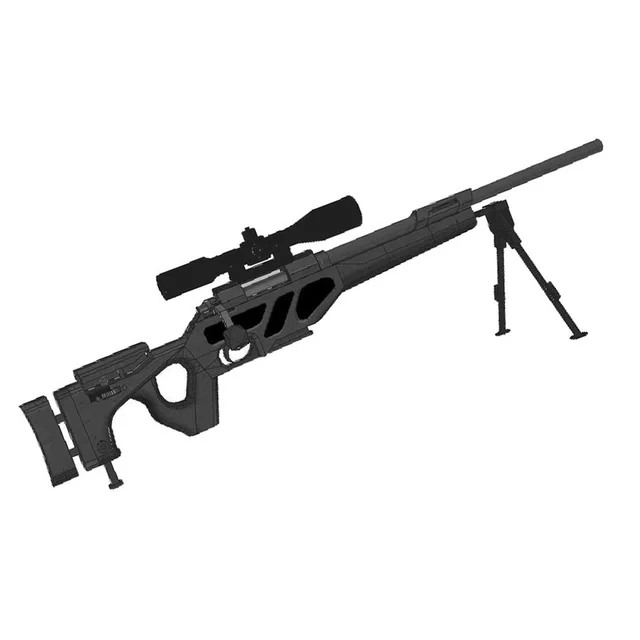 CS-LR4 High Precision Sniper Gun 3D Paper Model 1