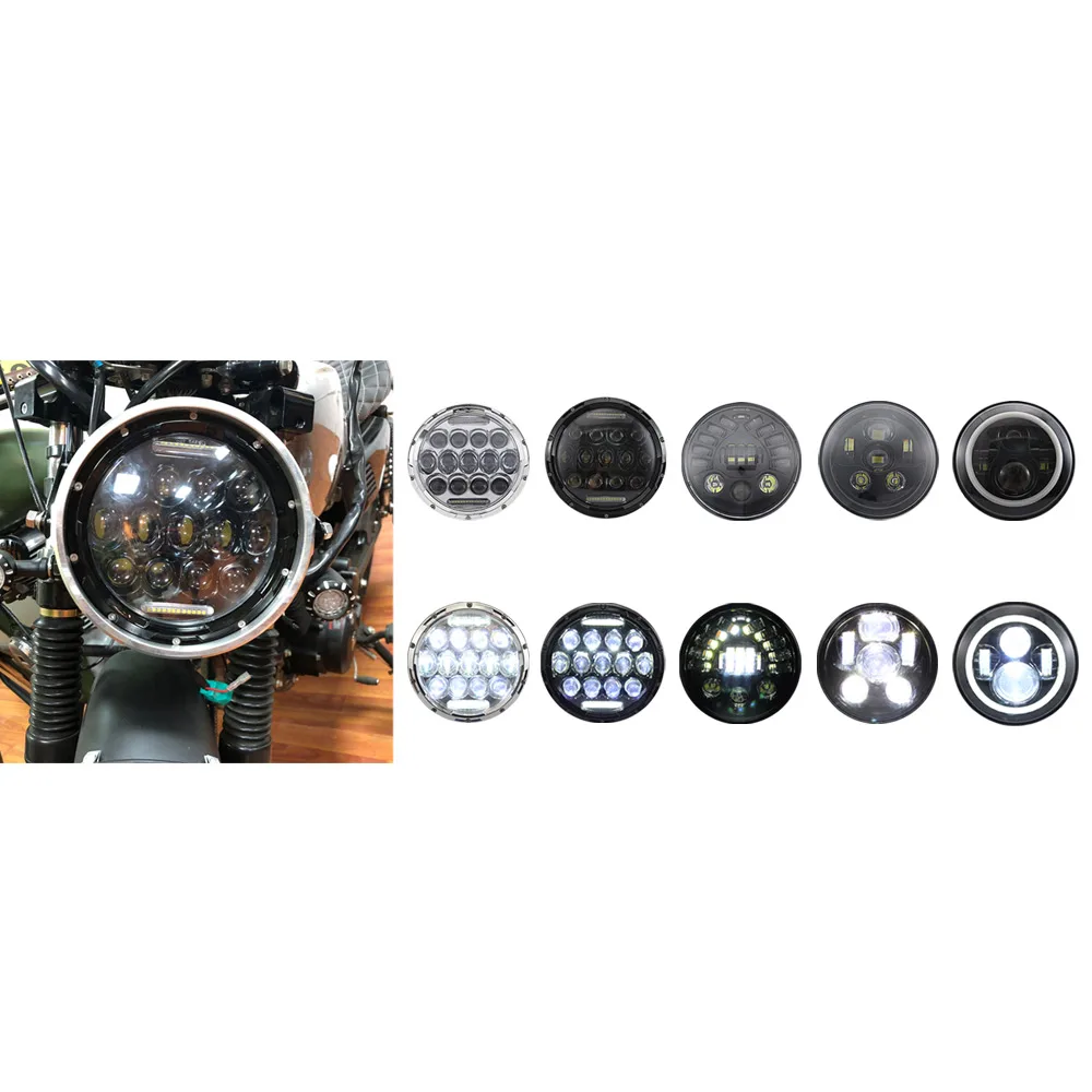 Мото-автомобильная светодиодная фара дальний/ближний свет гало ангельские