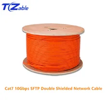 Kabel sieciowy RJ45 Cat7 szybkość 10 gb/s SFTP z podwójnym kołnierzem czysta miedź inżynierii AWG23 LSZH obsługuje FTTH kabel Ethernet