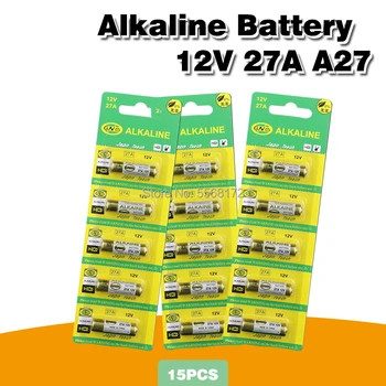

15pcs/lot 27A A27 12V Dry Alkaline Battery Cells 27AE 27MN A2 L828 High Capacity Car Remote Toys Calculator DoorBell