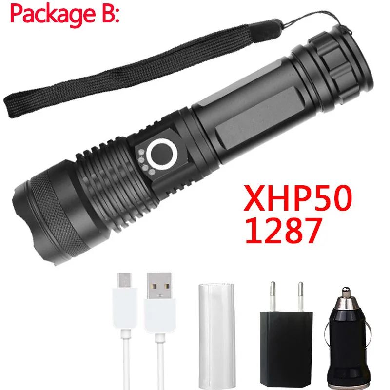 Litwod Z90 XHP90 XHP50 мощный светодиодный светильник-вспышка, мощный фонарь, тактический светильник-вспышка для охотничьего кемпинга 26650/18650 с батареей - Испускаемый цвет: Package B