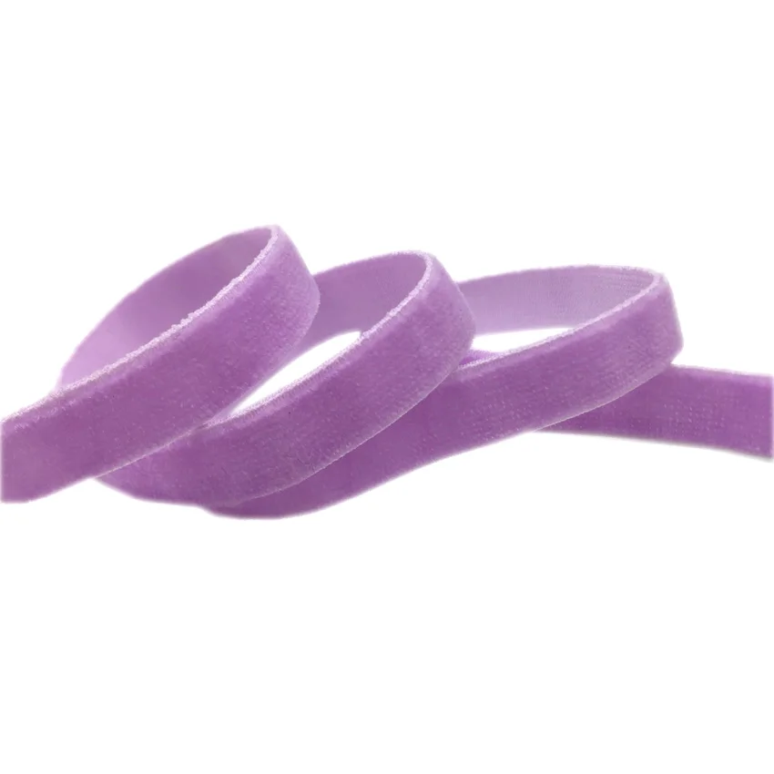 50 Yard 3/8' 10mm Breite Mehrfarbige Optionen Samt-Elastikband Velours-Gurtband Haarband Accessoire Weißer Spitzenstoff – Detail 13