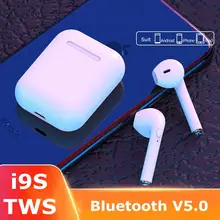I9s наушники-вкладыши Tws с наушников Беспроводной Bluetooth 5,0 мини-наушники с микрофоном зарядным устройством спортивная Гарнитура для смартфонов