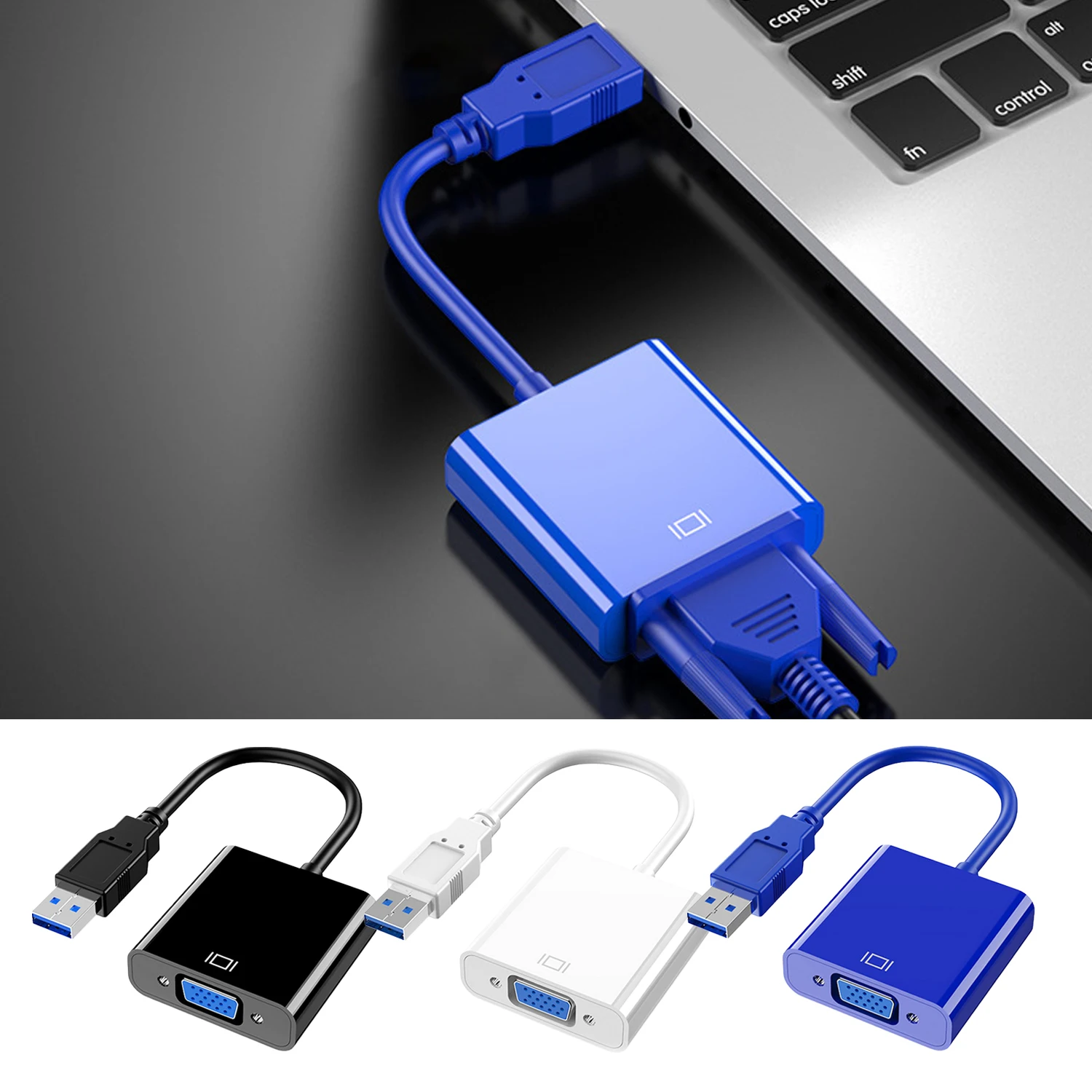 Elisona USB 3,0-VGA адаптер видео конвертер с приводом CD для компьютера ПК ноутбука настольный монитор проектор ТВ коробка