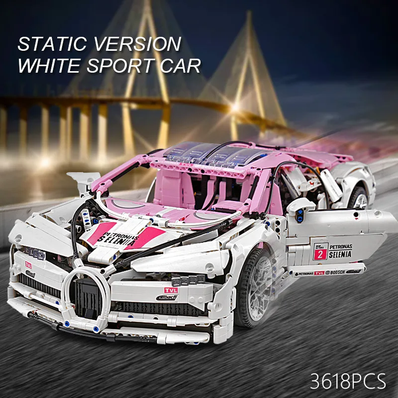 Technic Мини Строительные блоки модель автомобиля 20086 розовый скоростной гоночный автомобиль ассемируемый развивающие подарки Детские кирпичи спортивные Машинки Игрушки