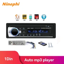 Rádio do carro de ninephi jogador estéreo digital bt 1 din carro mp3 player fm rádio estéreo áudio música usb/sd com no traço entrada aux