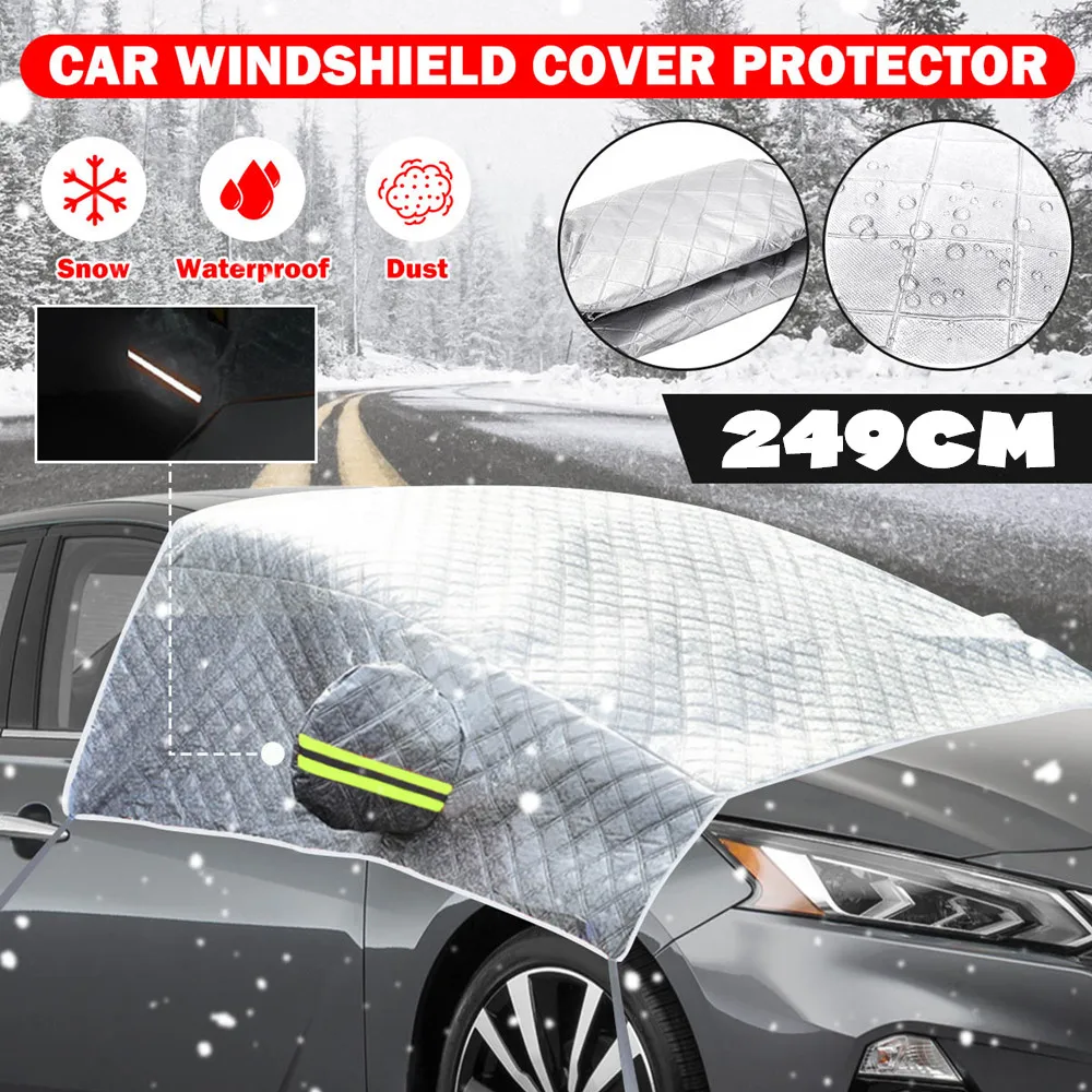 Универсальное зеркало на лобовое стекло автомобиля, отражающее покрытие, защита от солнца, защита от снега, льда, дождя, пыли, защита от мороза, алюминиевая пленка