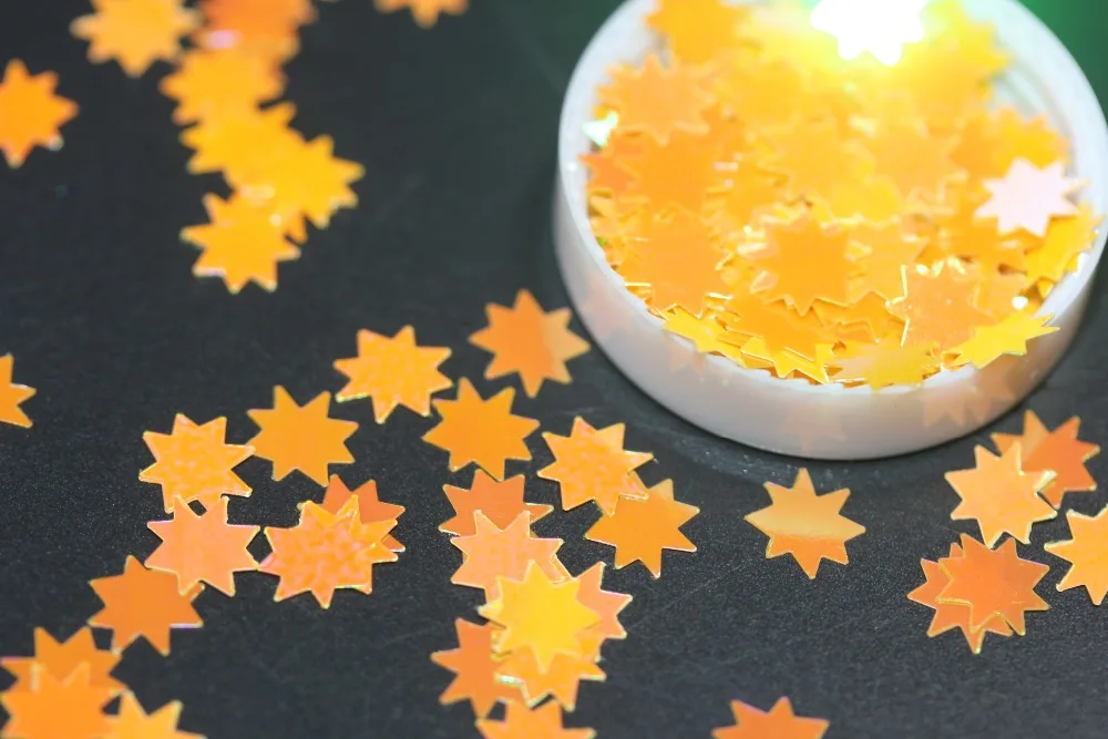 Gorgeous Sun Shape Nail Sequins Glitters Colorful Nail Flakes UV Gel Polish Decoration DIY 3D Manicure Resin Craft Decoration