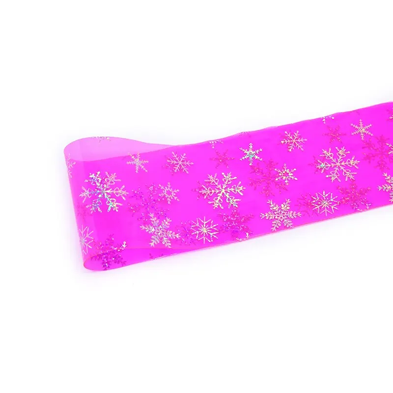 fushia 75 мм лента из снежинок 3 дюймов лента ПВХ - Цвет: fushia