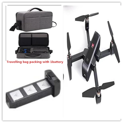 black bag 1battry MJX B4W Bugs RC Дрон бесщеточный 22mins Летающий 2K камера 5G wifi FPV gps оптический поток Квадрокоптер складной Дрон - Цвет: black bag 1battry