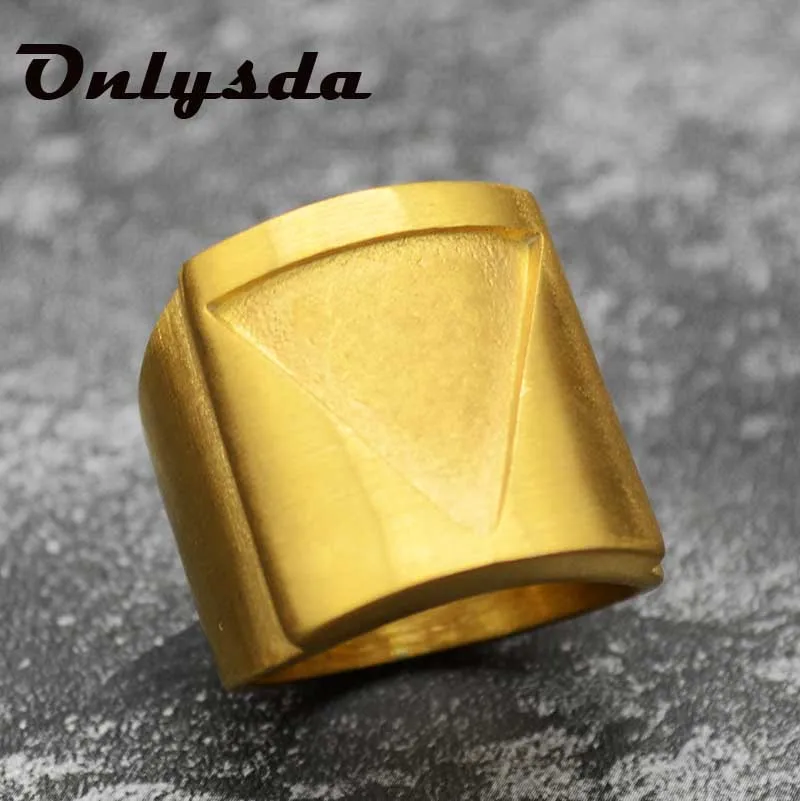 Stainless Steel Ring Finger Ring Stainless Steel Viking triangle love Ring vintage retro Classic jewelry finger man engagement ring Boyfriend Gift OSR067