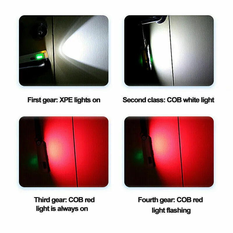 Зарядное устройство Usb recarregavel cob luz de trabalho портативный фонарь led 180 graus ajuste низший уровень