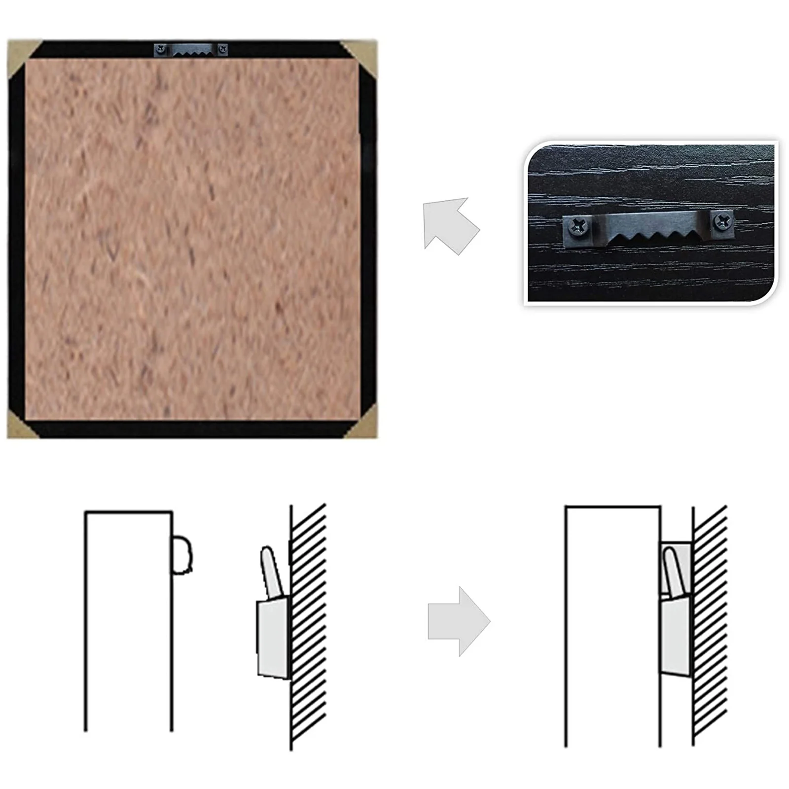10pcs Metal Sawtooth Picture Frame Hanger Hanging Photo Wall Oil Painting Mirror Hooks with Screws 52*8mm