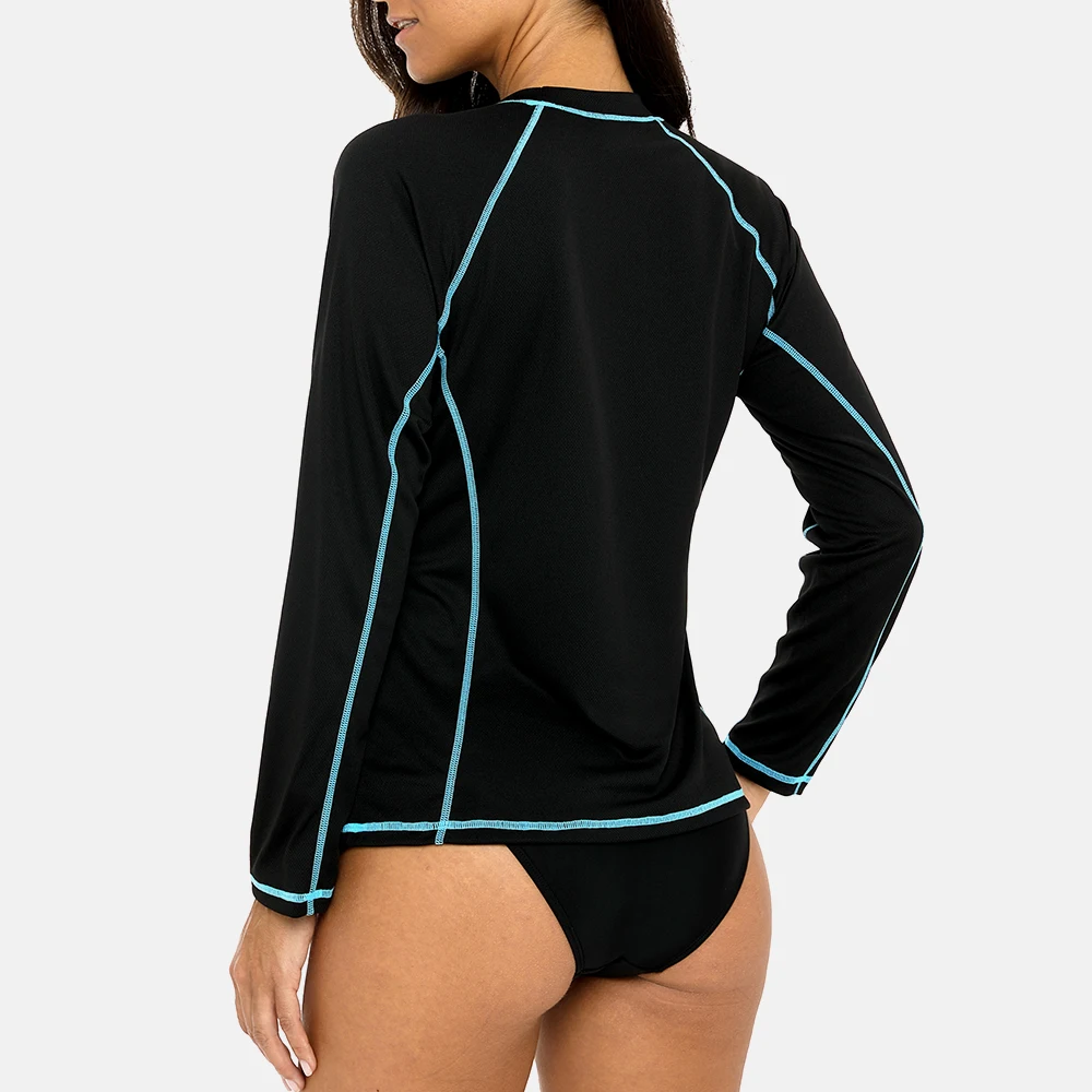 Rash Guard Surf Shirts Running Biking Swimsuit UPF 50+ for Women Surfing Swimsuit