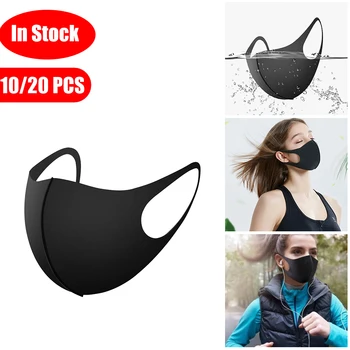 

15pcs Black Mouth Mask Agaist Dust Mask Space Fiber Windproof Mouth-muffle Filter Breathable Face Masks