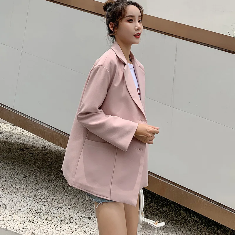 

C ins Online Celebrity Small Suit WOMEN'S Coat 2019 Spring New Style Korean-style Loose Casual CHIC Suit Fashion
