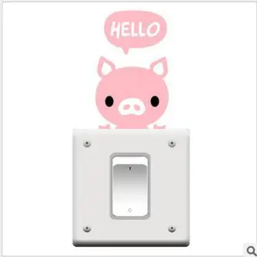 AliExpress EBay декоративные наклейки рисунки из мультфильма ПВХ спящий Кот Детский сад Декоративные наклейки для настенных выключателей стикер s Графический Custo