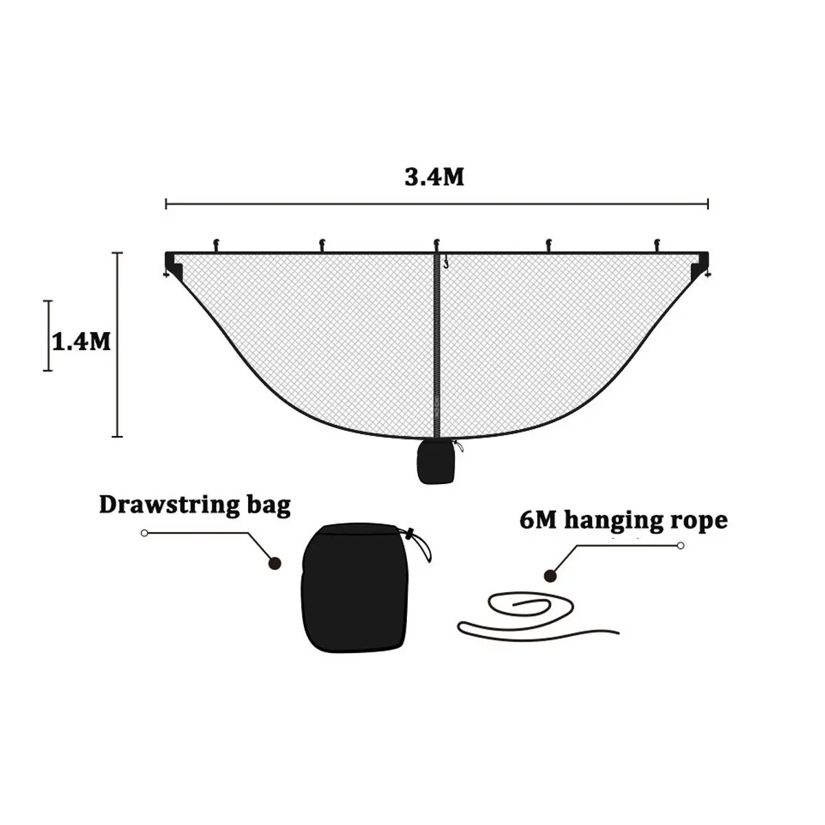 Mosquito net camping hammock outdoor hammock swing double hammock Outdoor easy setup travel portable hammock Mosquito net fabric Nylon camping double person Foldable separating mosquito bed net