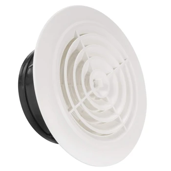

2 Pieces 6 Inch Round Air Vent ABS Louver White Grille Cover Adjustable Exhaust Vent Fit for Bathroom Office Kitchen Ventilation