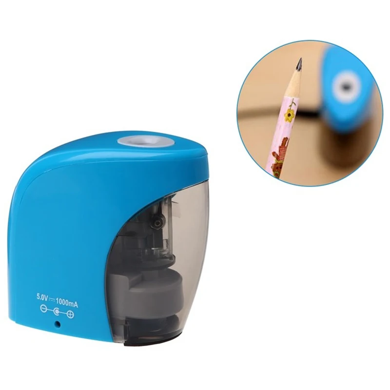 Electric Auto Pencil Sharpener Battery/USB Charge Powered For Graphite Colored Pencils