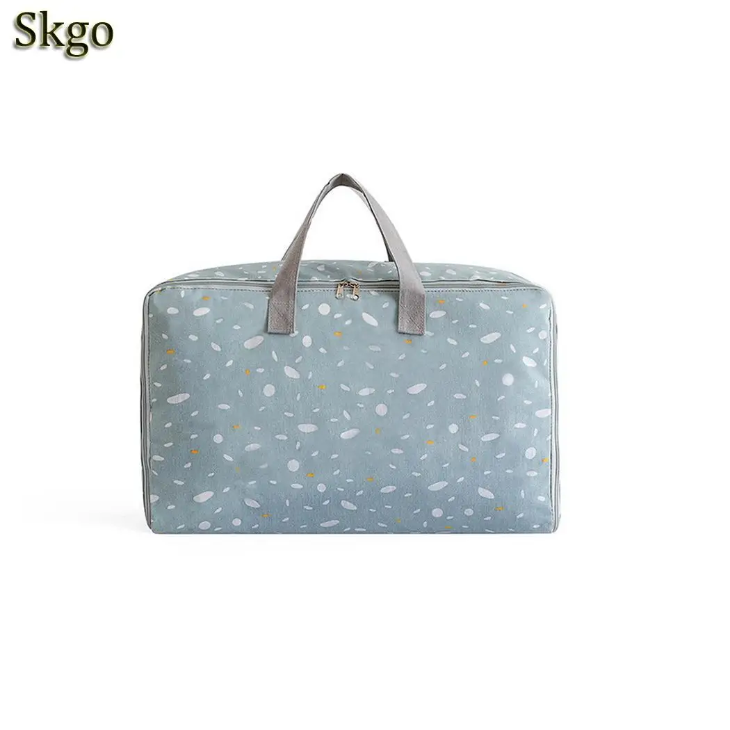 Large Capacity Storage Bag Multi-function Double Zipper Dustproof Organizer Portable Travel Clothing Finishing Bag With Handle