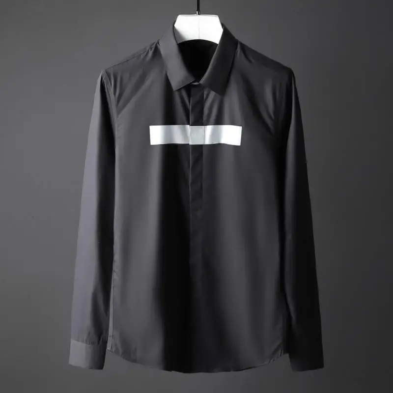 Minglu хлопок мужская рубашка Camisa Masculina модная смоляная печать с длинным рукавом мужская рубашка приталенная мужская рубашка