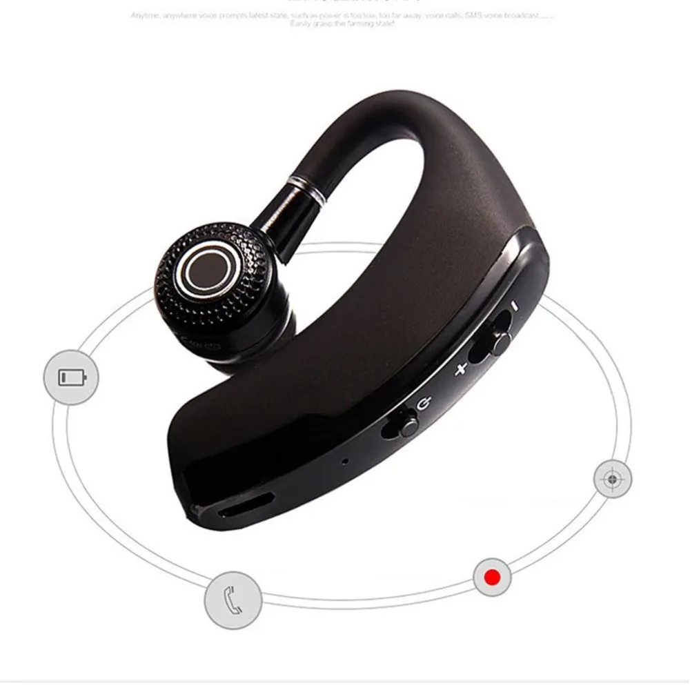 New Business Bluetooth Headset Wireless Earphone Car Bluetooth Phone Handsfree MIC Music for iPhone Xiaomi Samsung
