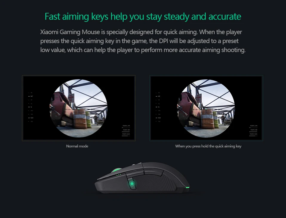 Original Xiaomi Gaming Mouse Wire Mice Gamer 32-bit ARM processor 2.4G USB Wired Dual Mode 7200DPI For Computer Notebook Gamer (12)