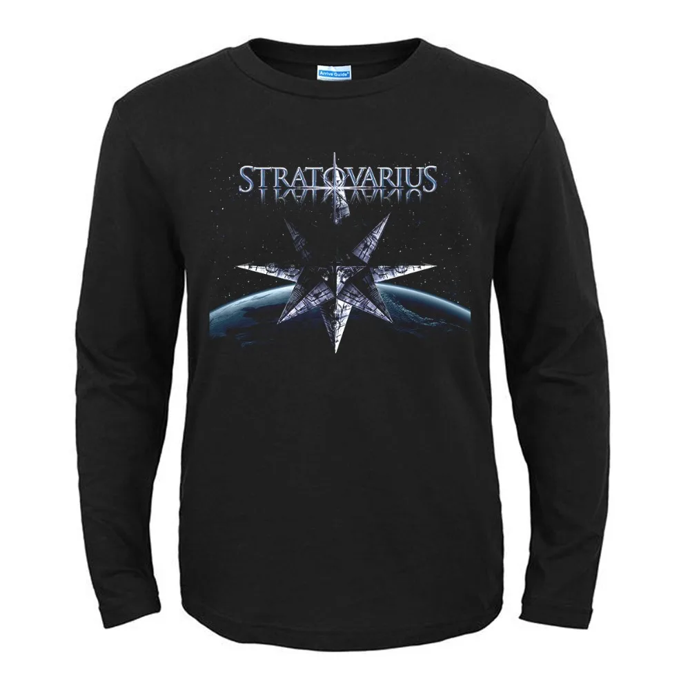 10 дизайнов Ангел финский Stratovarius группа панк готический рок для мужчин и женщин с длинными рукавами рубашка тяжелая металлическая футболка для фитнеса