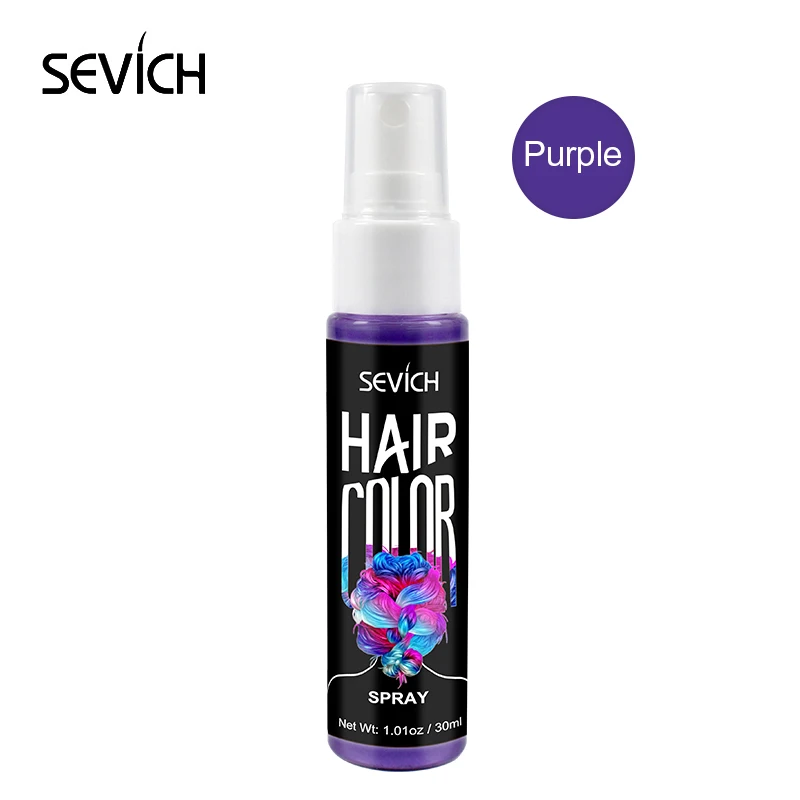 Purple Sevich 15 мл Краска для волос, мгновенный временный цвет волос, краска для волос, продукты для укладки, одноразовая краска для волос, красота, макияж - Цвет: Purple