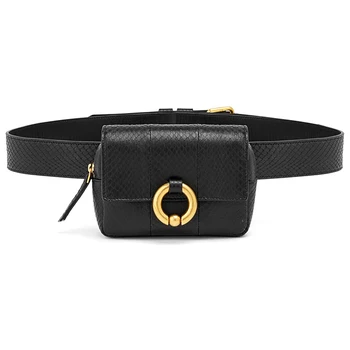 

Design Waist Bags Fanny Pack For Women High-End Leather Serpentine Lady Belt Bags Phone Bag Handy Bum Bag