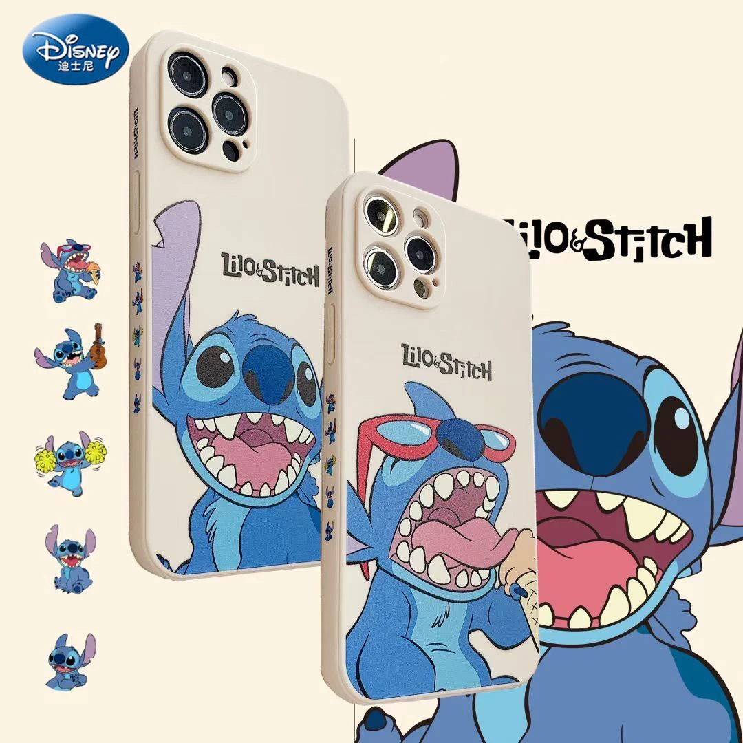 Cartoon Cute Disney Stitch Soft Case For Iphone 12 11 Pro Max 7 8 Xr X Xs Max Se Phone Cover Silicong Anti Fall Coque Shell Phone Case Covers Aliexpress