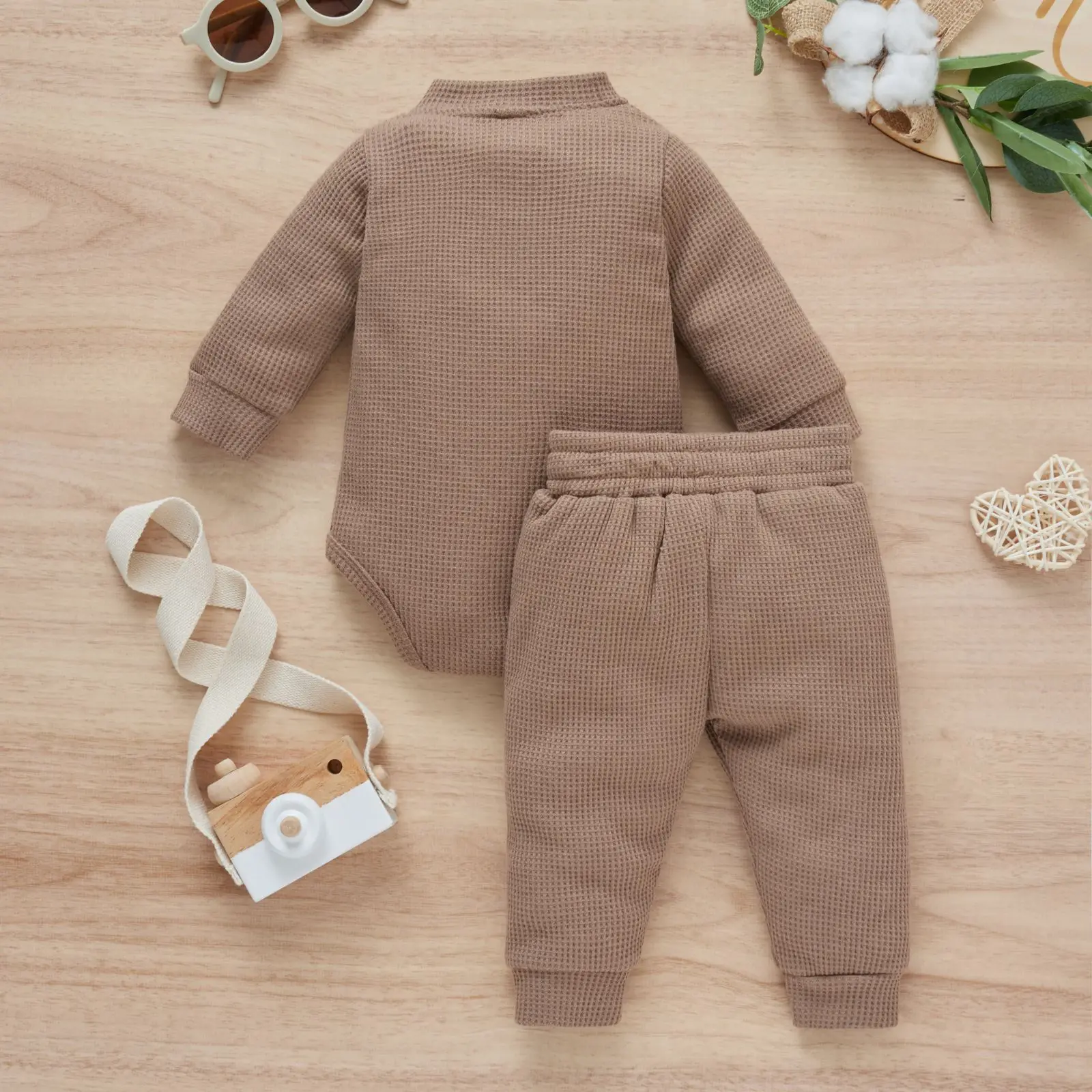 baby's complete set of clothing Baby Clothes Set 2pcs Spring Solid Long Sleeve Cotton Bodysuit Pants Autumn Infants Suits Toddler Boys Girls Outfits baby clothes set gift