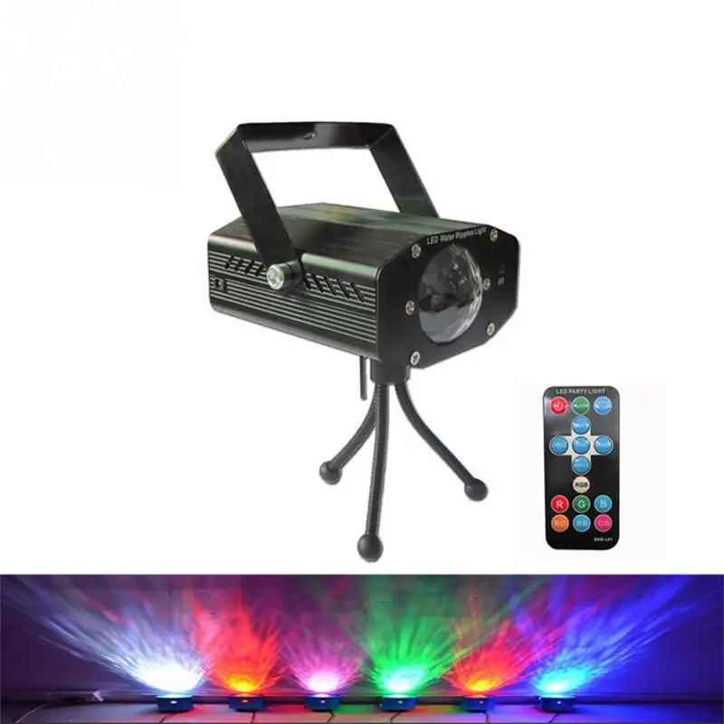 7 Colors Effect Water Ripples Disco KTV Party Banquet Sound Activated Stage Light Bar Remote Control Accessories Microphone Led