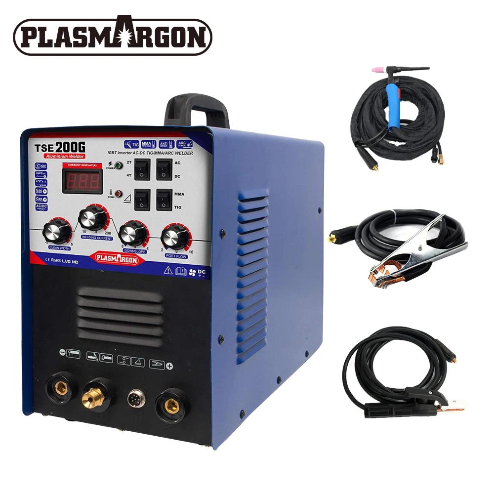 IGBT TIG/ MMA сварочный аппарат TSE200G AC/ DC квадратная волна инвертор 200A 4 метод машина для