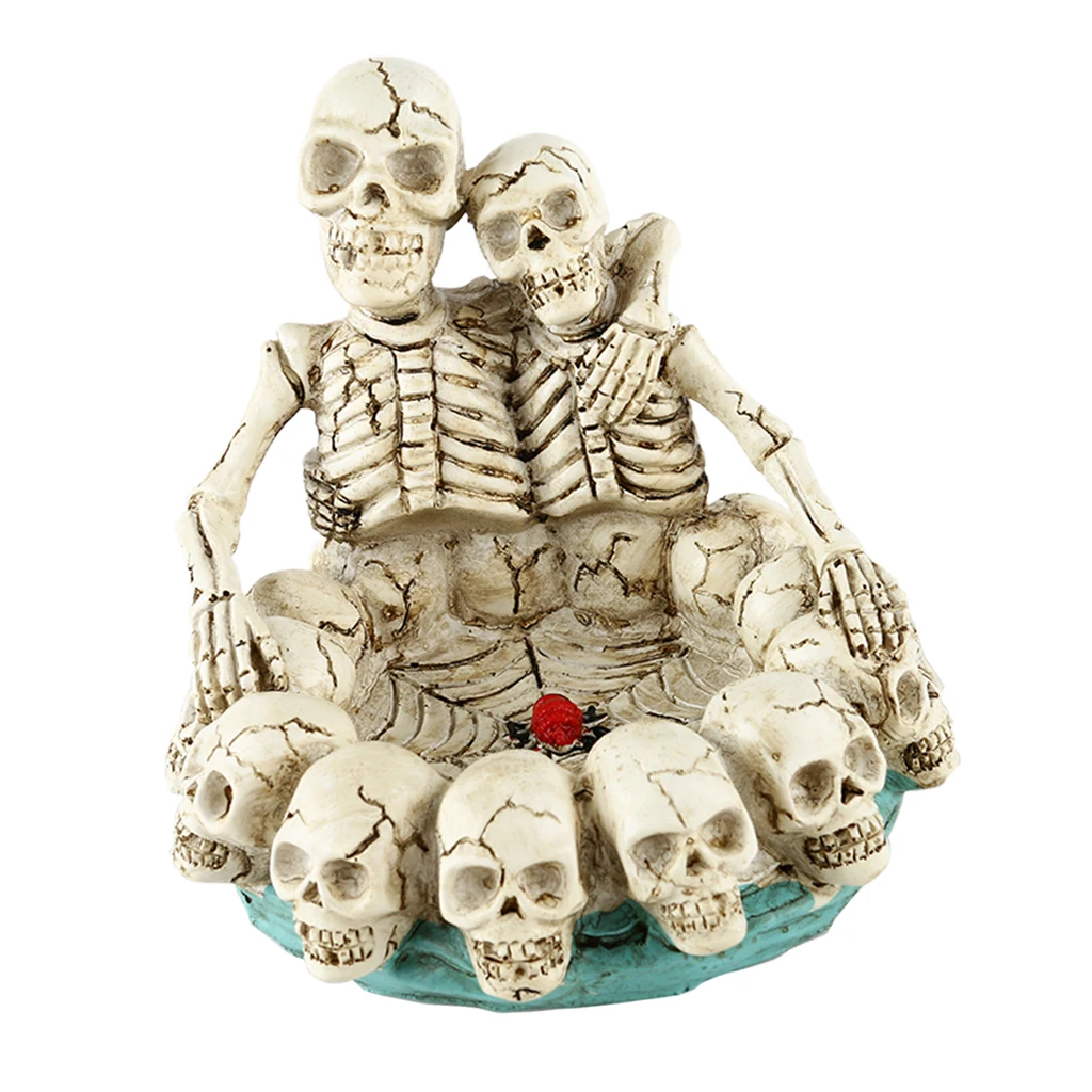 Funny Skull Style Smoking Ashtray Tobacco Home Art Decor 15*14.5cm