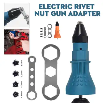 

Becornce Electric Rivet Nut Gun Riveting Tool Cordless Riveting Drill Adaptor Insert Nut Tool Riveting Drill Adapter 2.4mm-4.8mm
