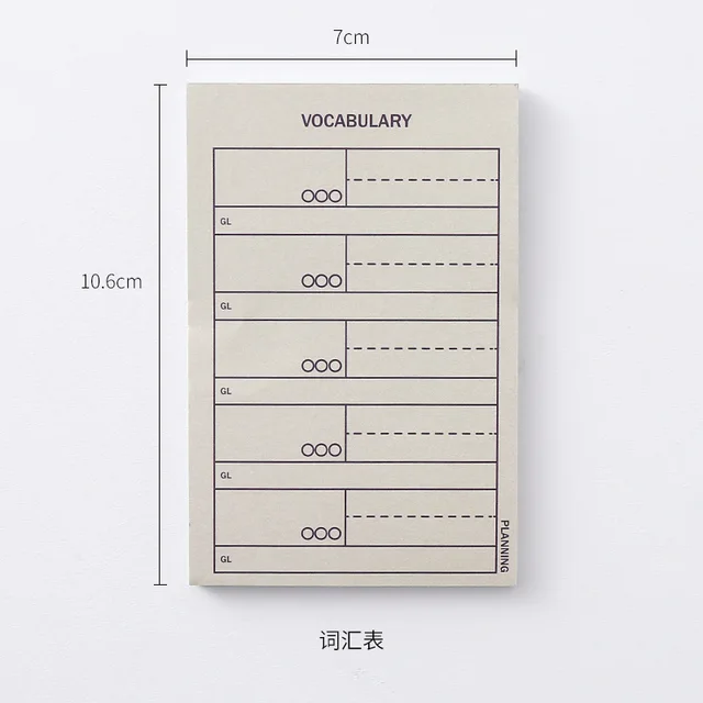 Not Sticky Memo Pads Simple Plan Student Daily Notebook Time Management Learning Label Clocking Schedule Week Planner Office Tag 3 Glossary